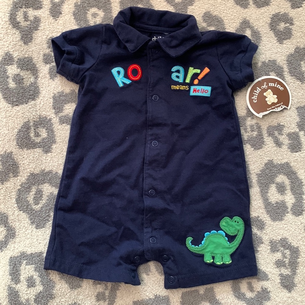 🆕 nwt baby Dino romper outfit 3 6 month child of mine by Carter’s